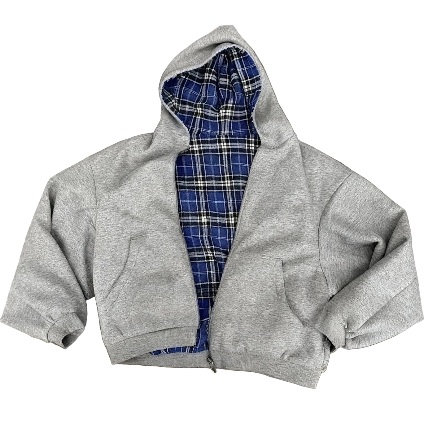 トップス Sol soonerorlater PLAID ZIP HOODIE gray Grey Vintage トップス Sol soonerorlater PLAID ZIP HOODIE gray Grey Vintage