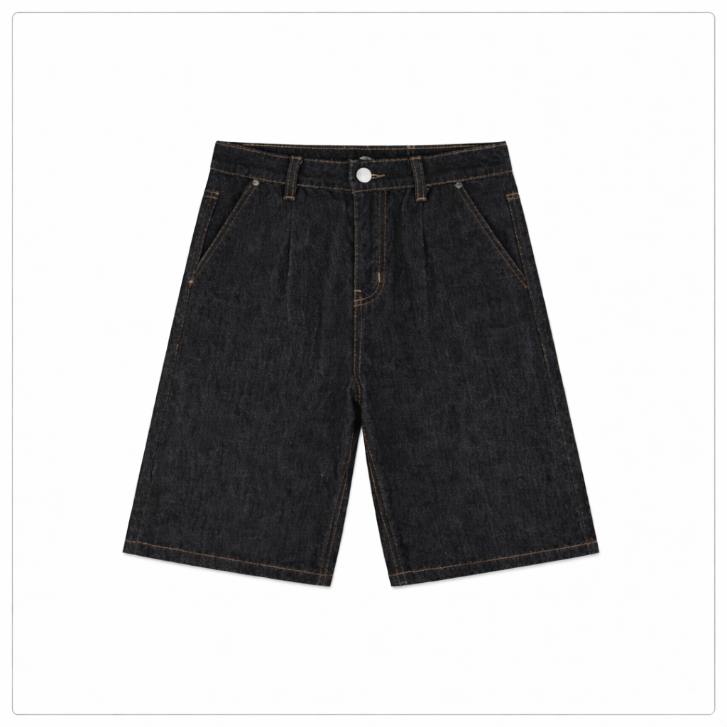 Denim Shorts “Window Dream” Embroidery