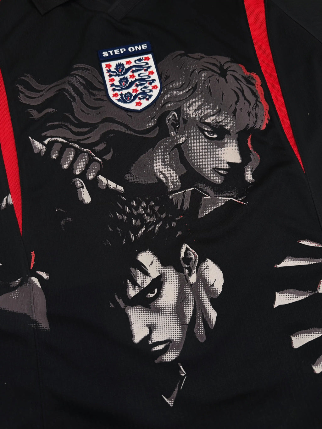 Shadow Jersey Graphic – Black Streetwear Tee