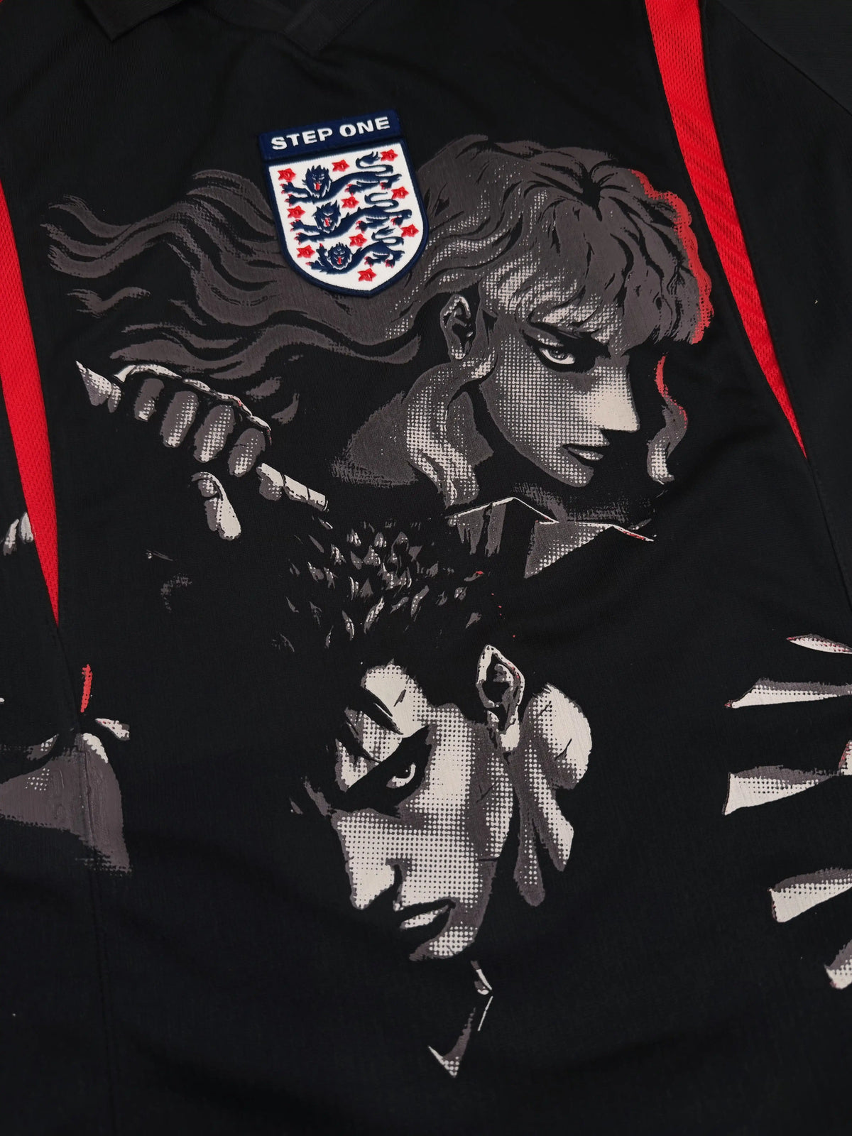 Shadow Jersey Graphic – Black Streetwear Tee