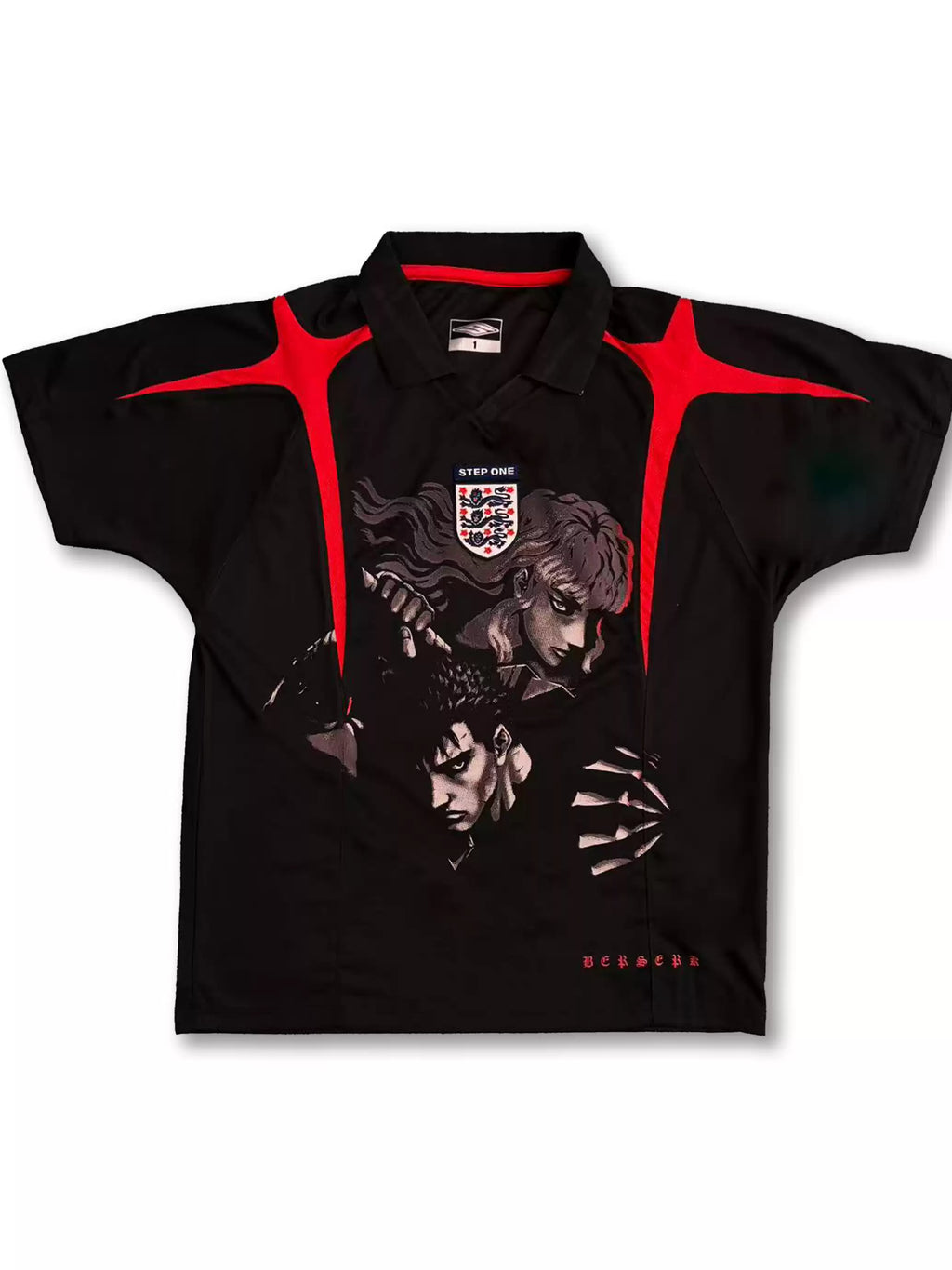 Shadow Jersey Graphic – Black Streetwear Tee