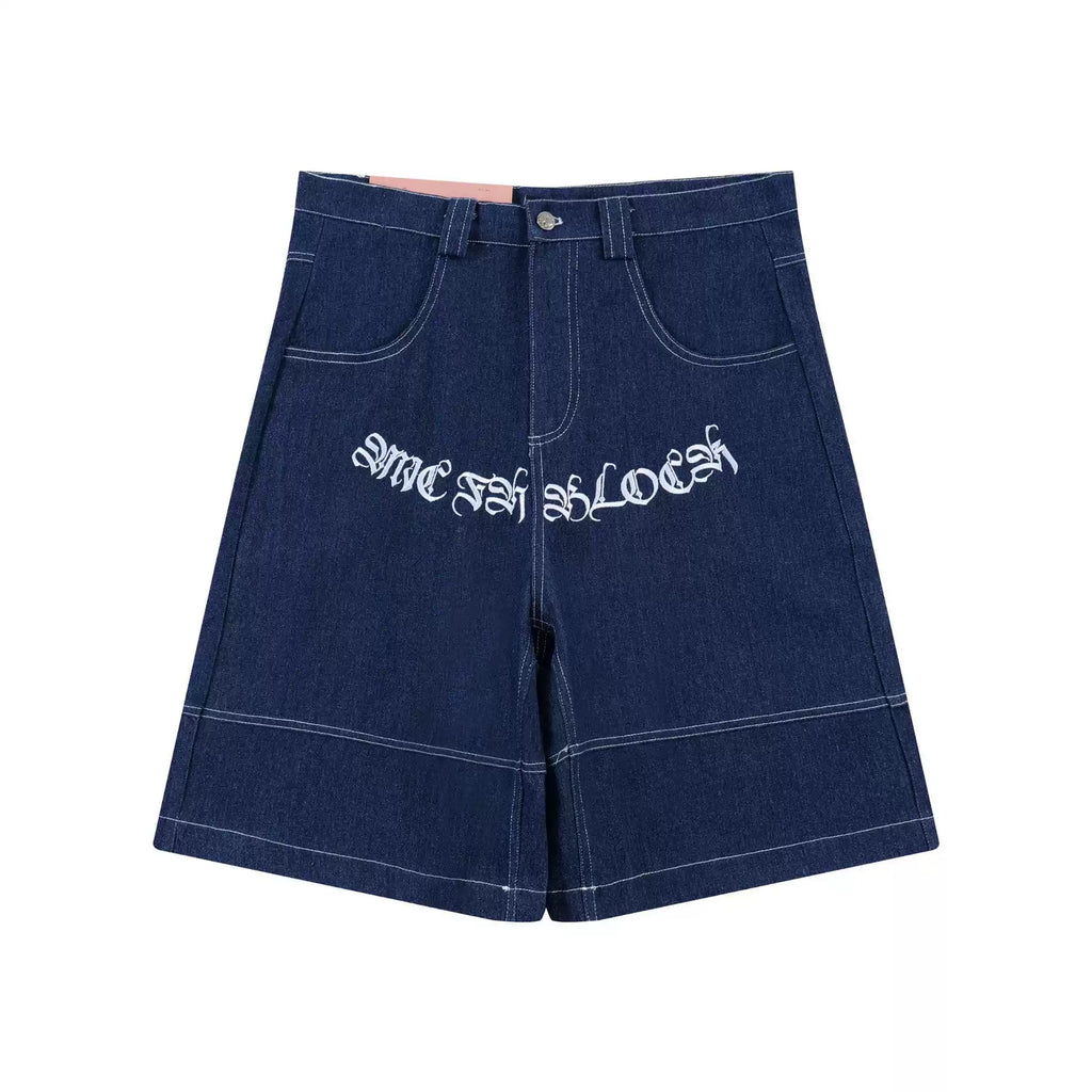Crest Denim Baggy Shorts
