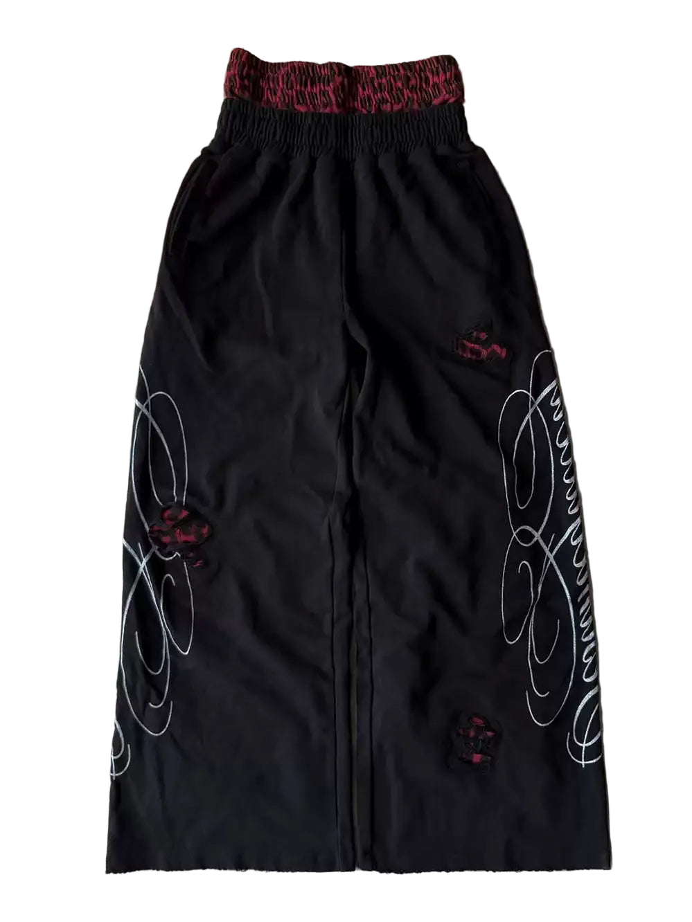 Crimson Shadow Graphic Pants