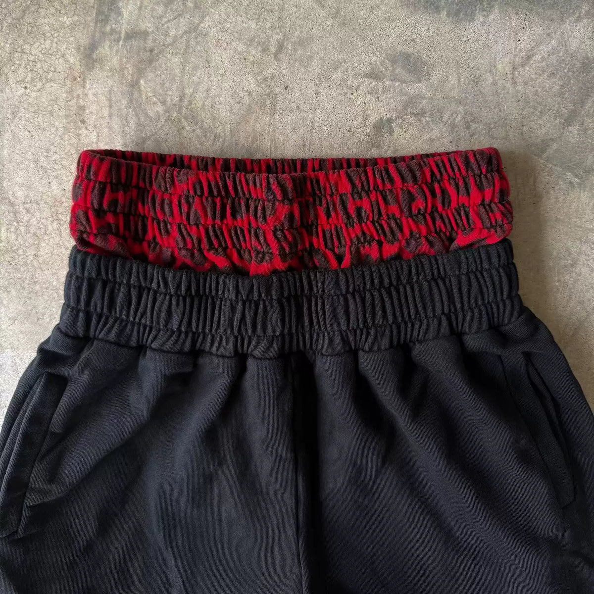 Crimson Shadow Graphic Pants