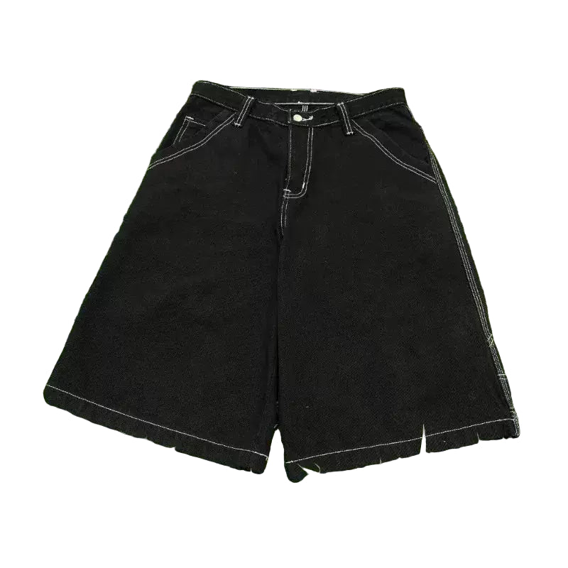 Shadow Wide Denim Shorts