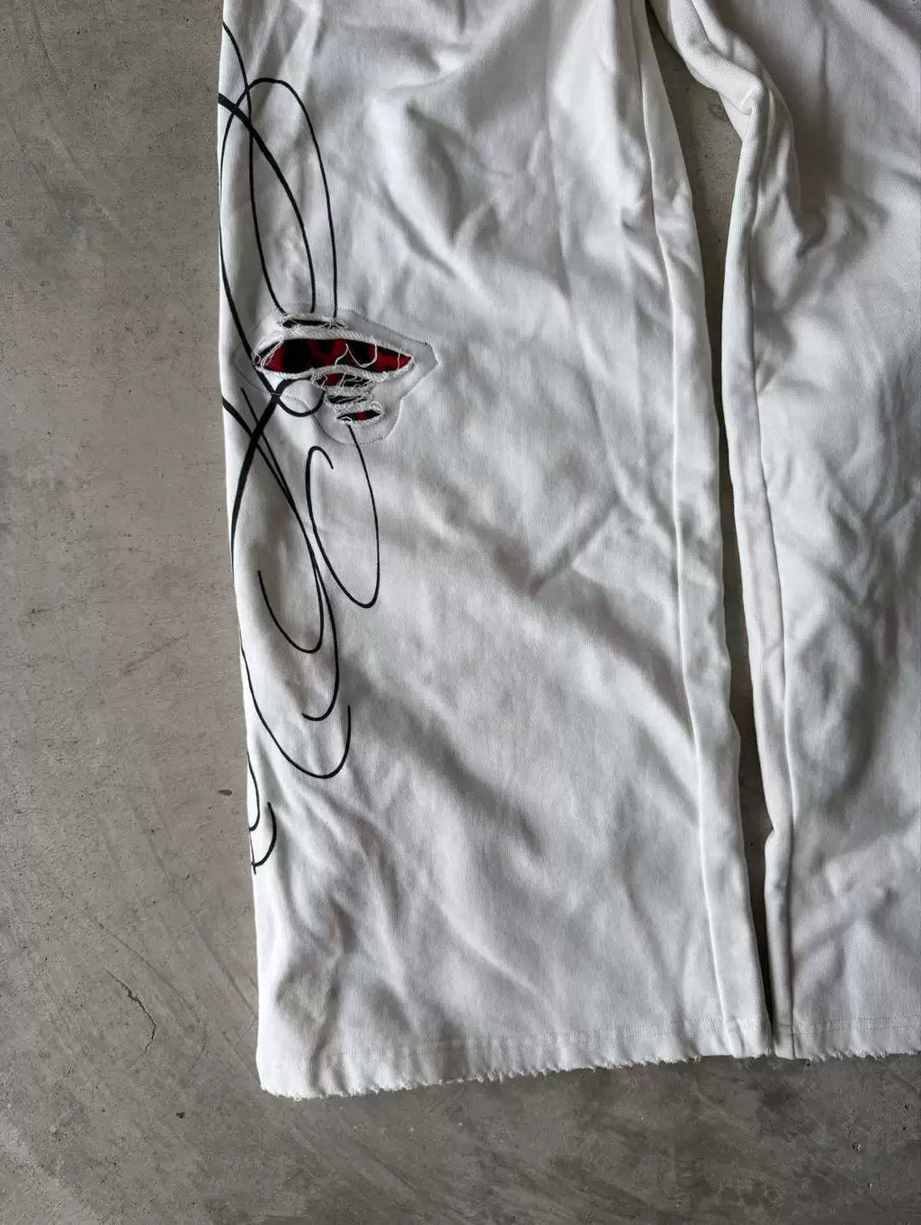 Crimson Shadow Graphic Pants