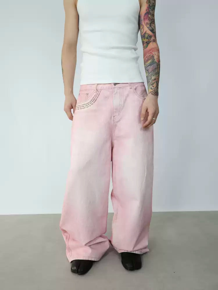 Pink Baggy Pants Streetwear