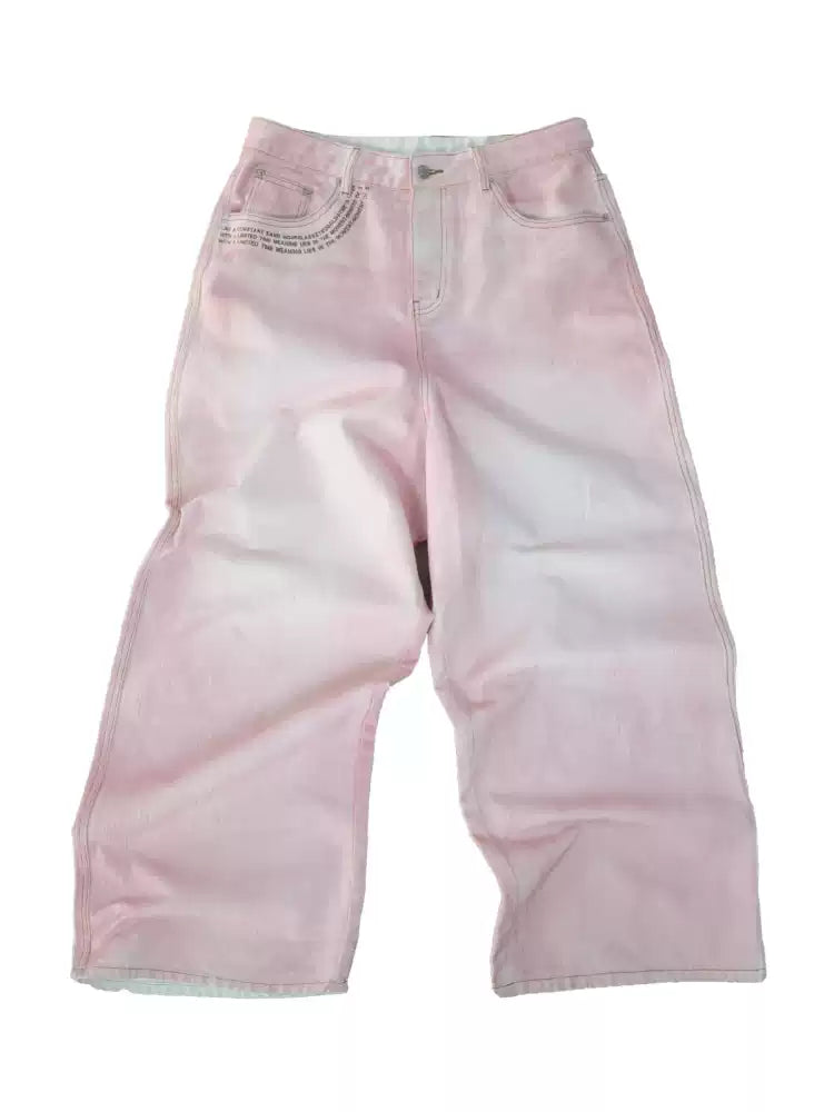 Pink Baggy Pants Streetwear