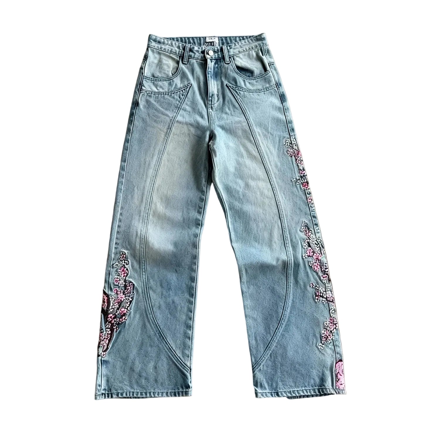 Baggy Embroidered Streetwear Jeans