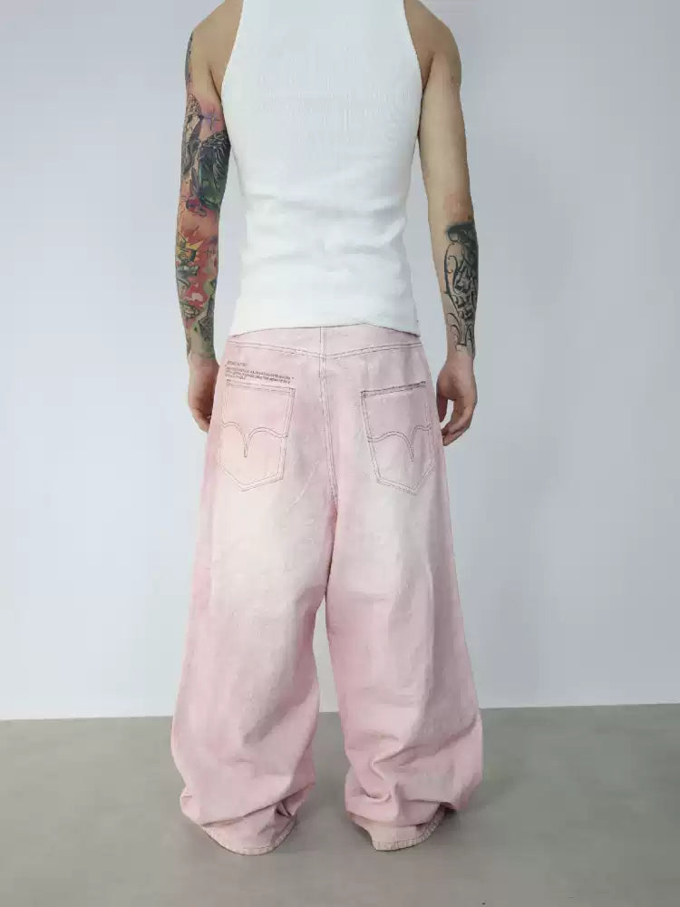 Pink Baggy Pants Streetwear