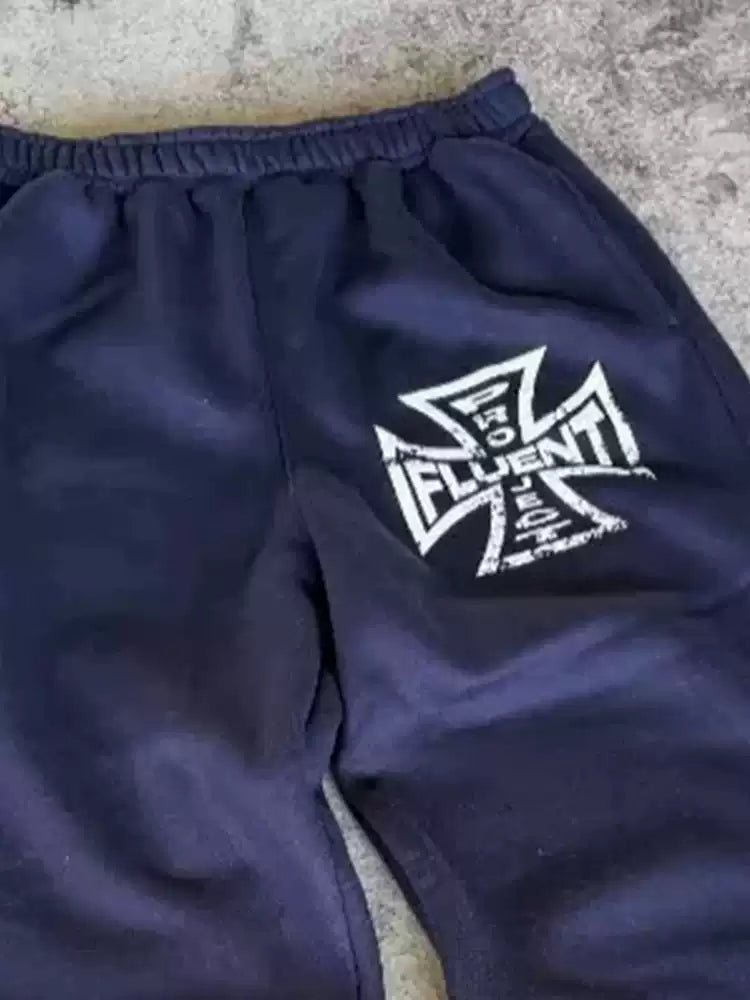 Baggy Symbol Graphic Streetwear Pants