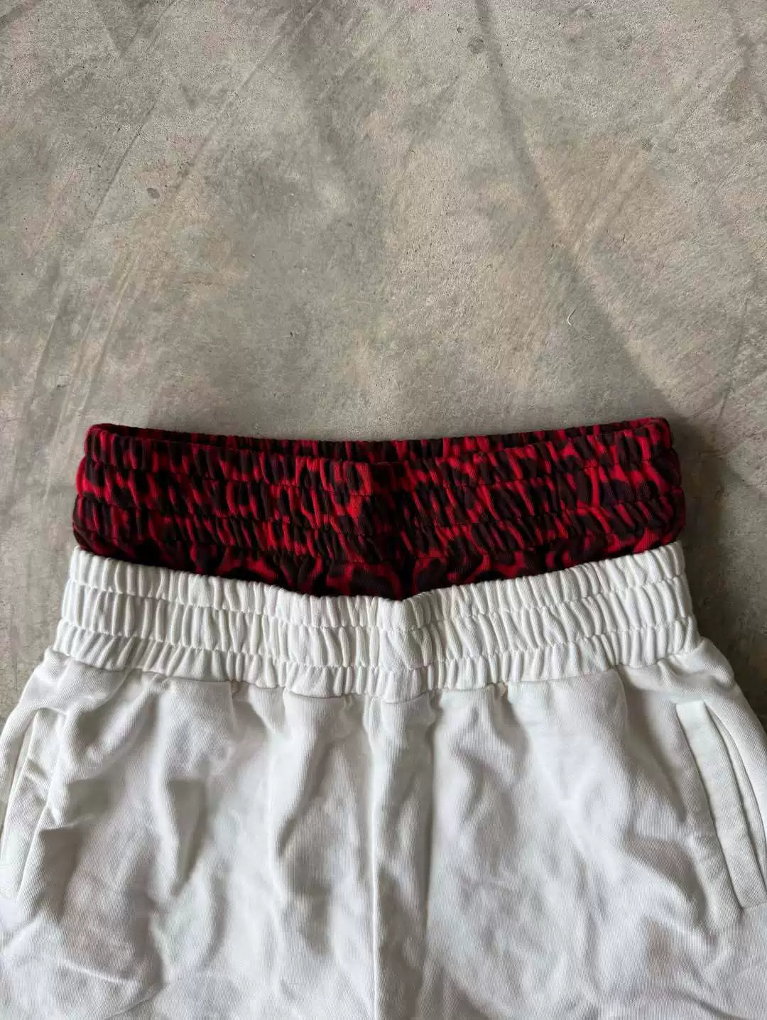 Crimson Shadow Graphic Pants